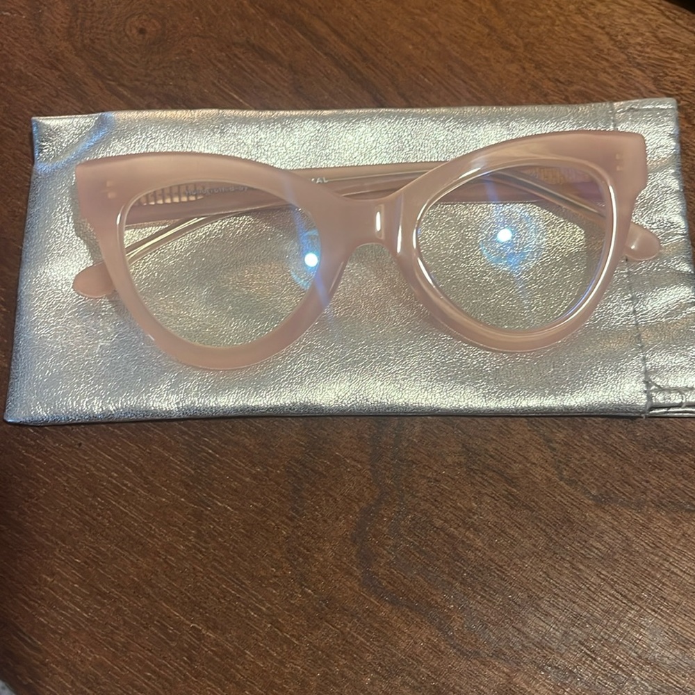 Blue light blocking glasses.